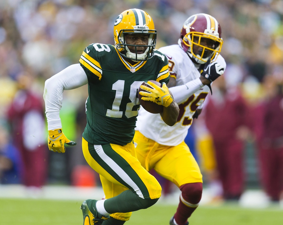 Packers wide receiver Randall Cobb by Jeff Hanisch-USA TODAY Sports.