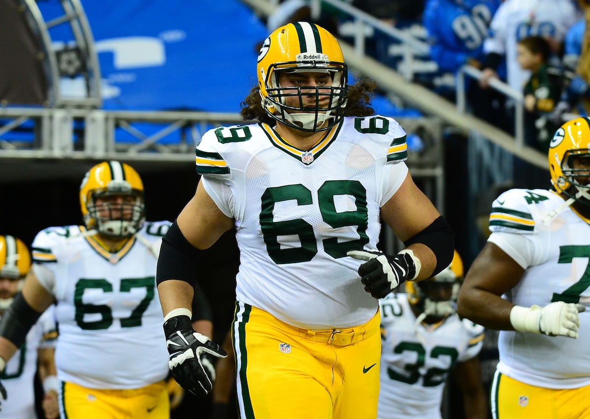Green Bay Packers offensive lineman David Bakhtiari by Andrew Weber—USA TODAY Sports.