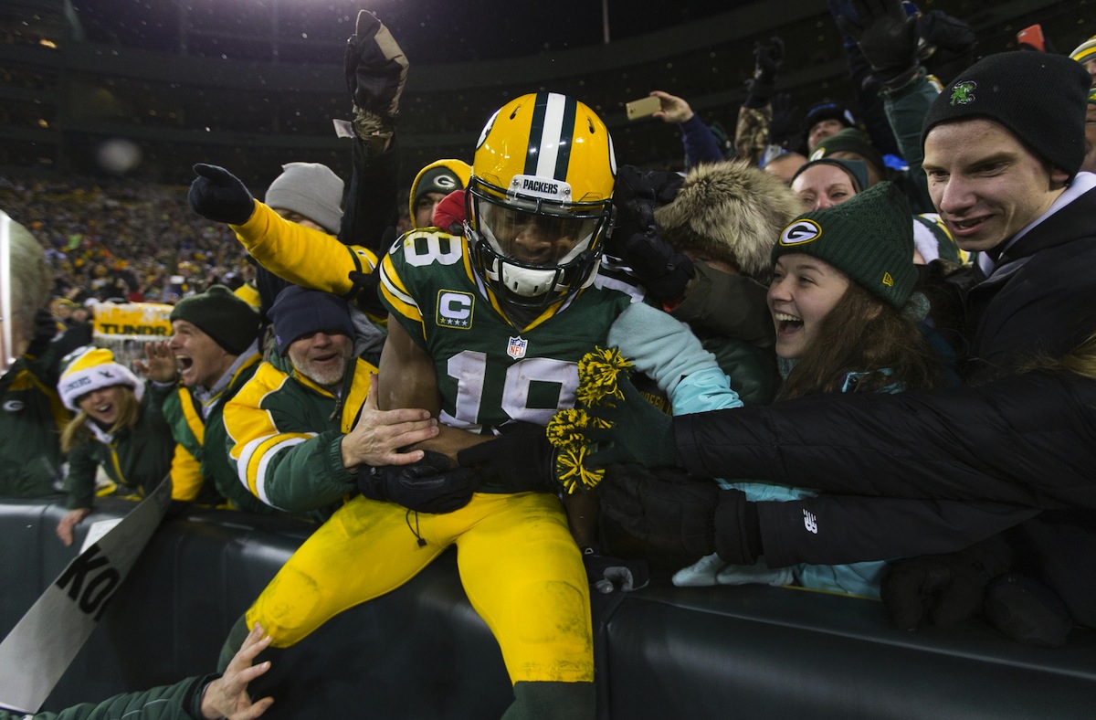 Green Bay Packers wide receiver Randall Cobb by Jeff Hanisch—USA TODAY Sports.