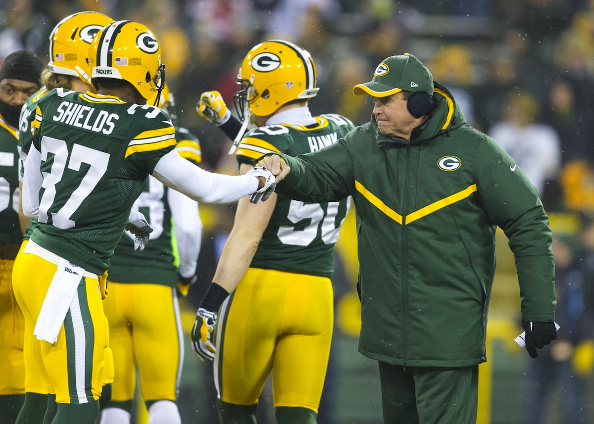 Green Bay Packers defensive coordinator Dom Capers by Jeff Hanisch—USA TODAY Sports.