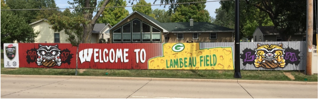 2016 Carmex® Lambeau Field College Classic Mural (installed on Packers Fence 2016)